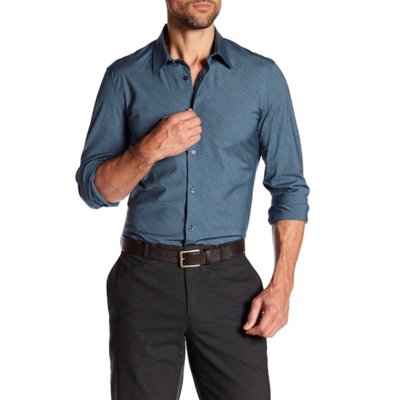 Perry Ellis Other - Perry Ellis Stripe Slim Fit Shirt - Size XL